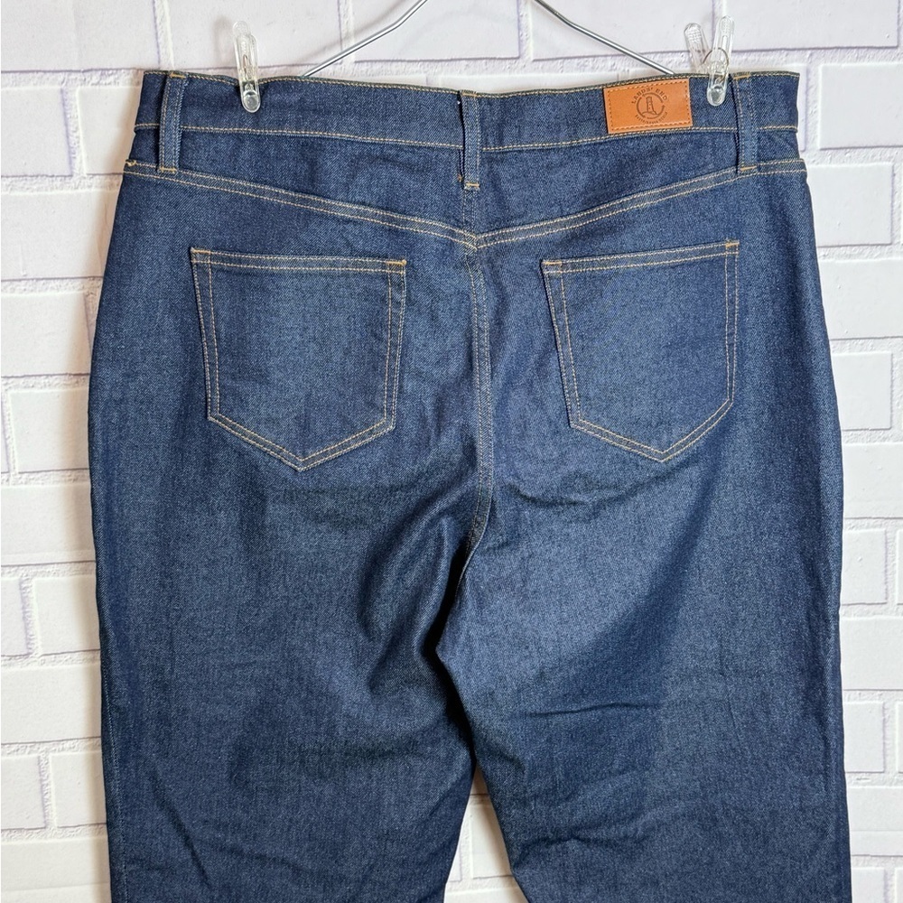 Lands' End Size 16 High Rise Straight Leg Blue Jeans - Picture 9 of 12